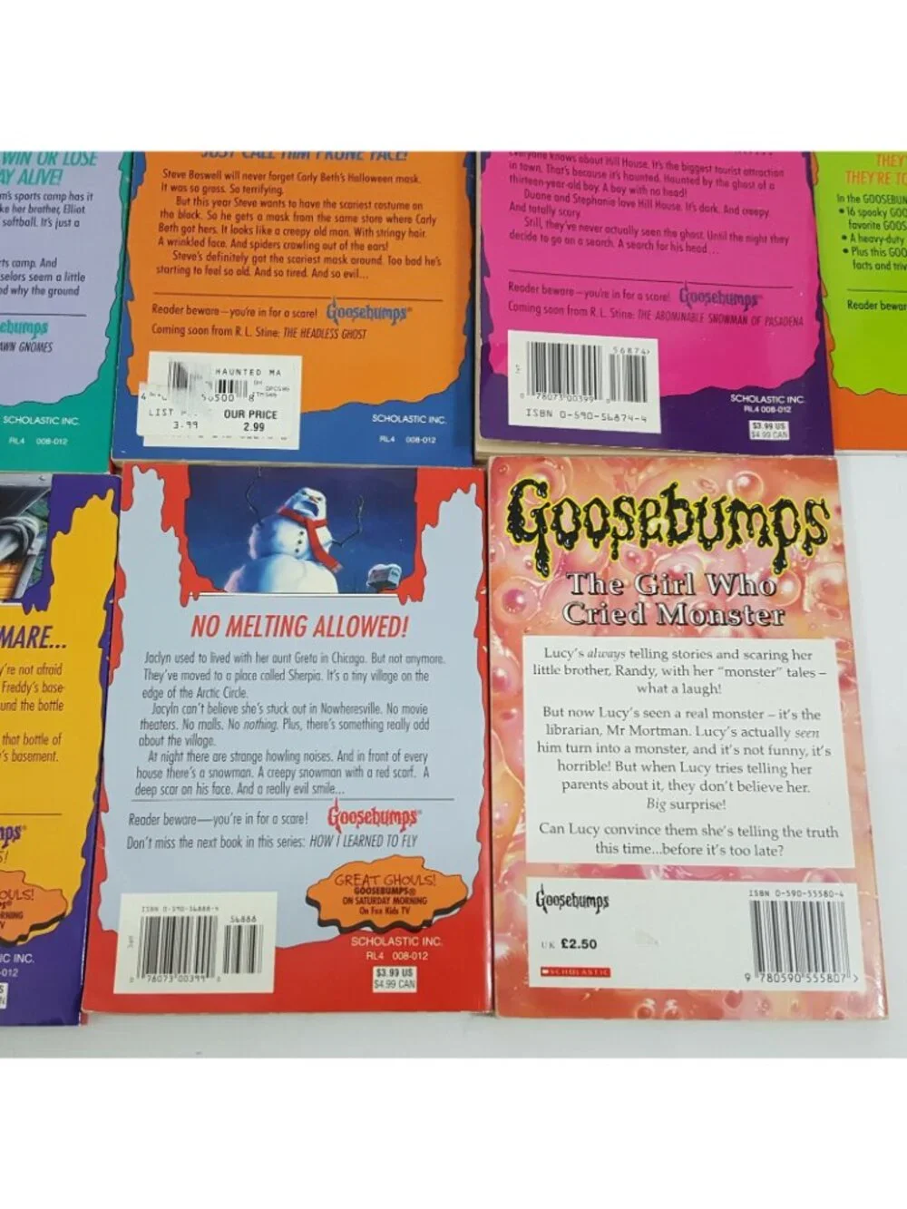 Goosebumps Book RL Stein Ghosts Mystery R. L. Scary Stories Set of 13 Lot Goose
